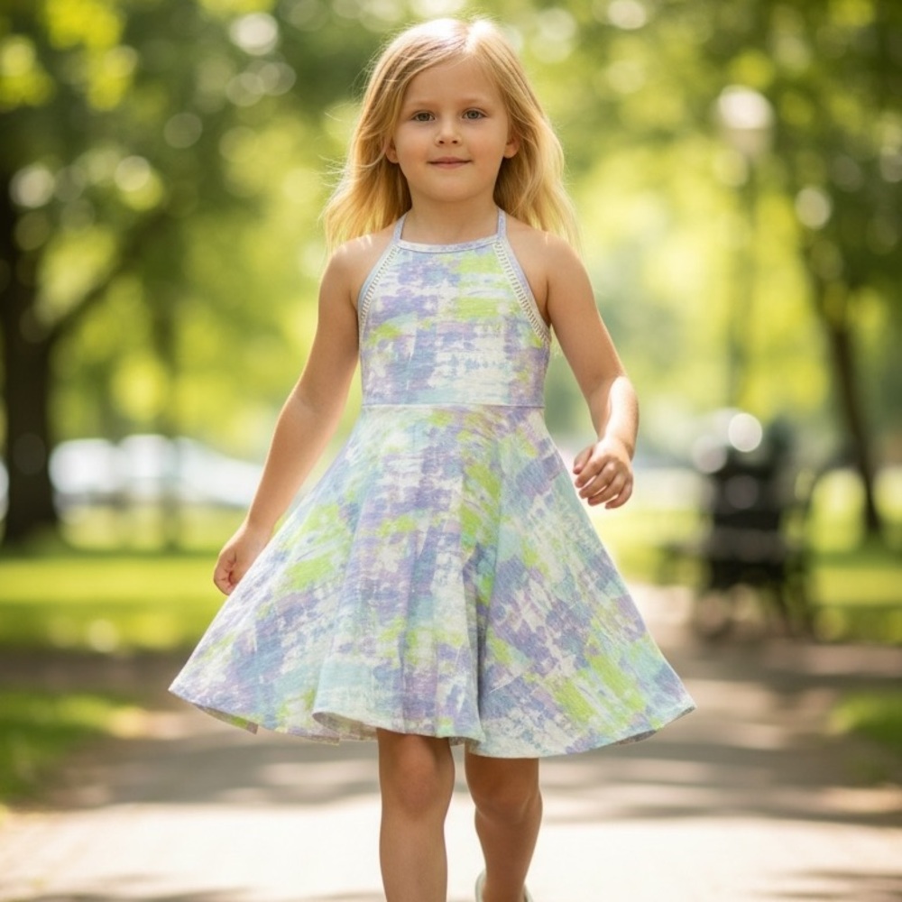 Sonoma - EC - Pastel Patterned Kids Dress